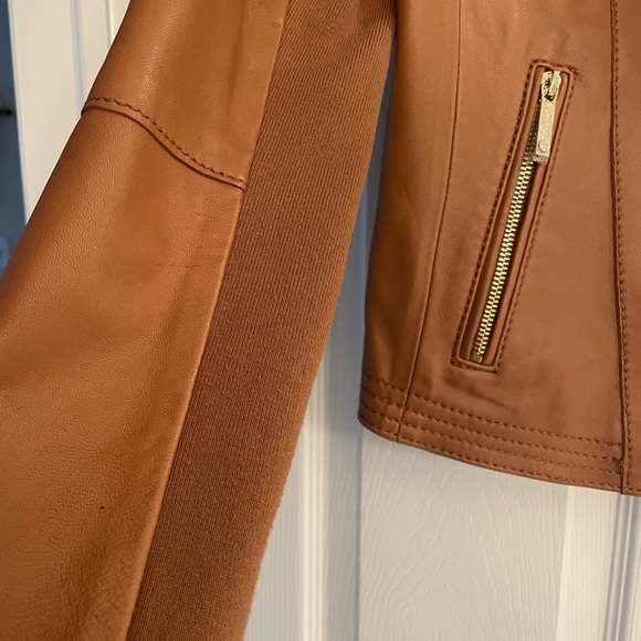 NWOT Michael Kors MOTO Leather Jacket - Picture 4 of 11